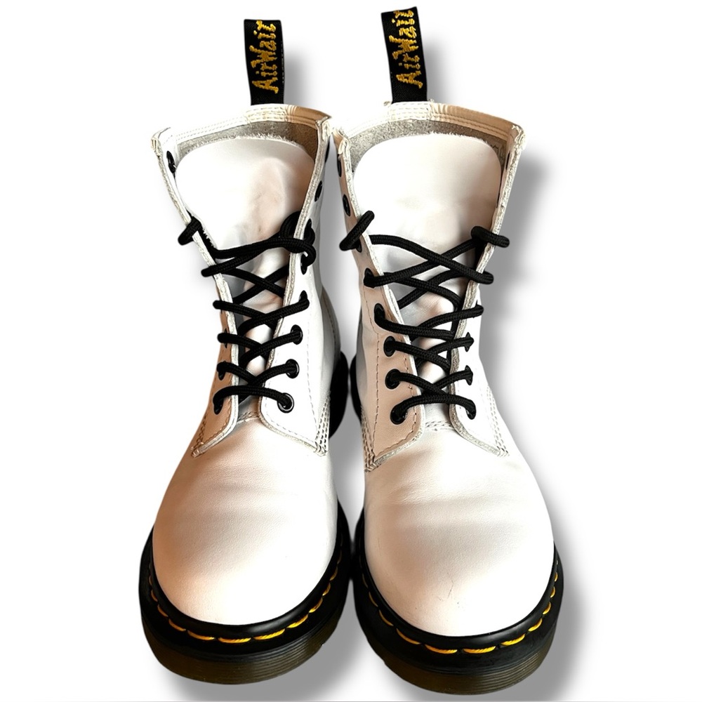 Dr. Martens 1460 8 Eye Lace Up Boot White Women’s Size 7 US